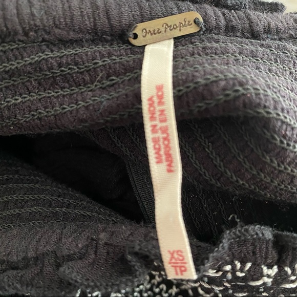 Free People once upon a rainbow black white strapless smocked jumper jumpsuit - Picture 8 of 10